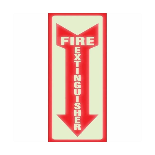 Headline Signs Extinguisherin, 4inx13in, White/Red HDS4793 - main